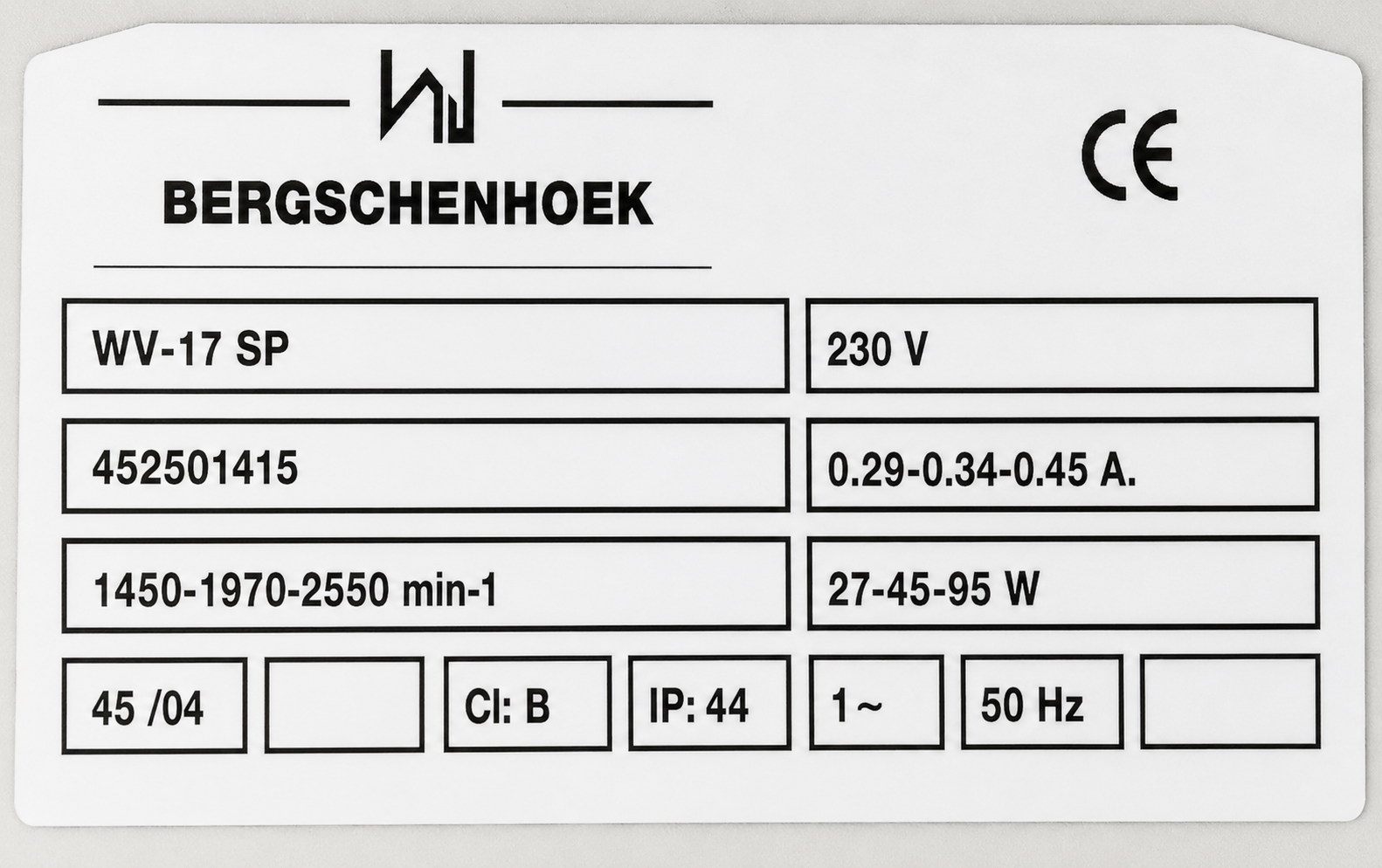 Bergschenhoek WV-17 SP ventilatiebox motor – R2E140 – detailfoto 2