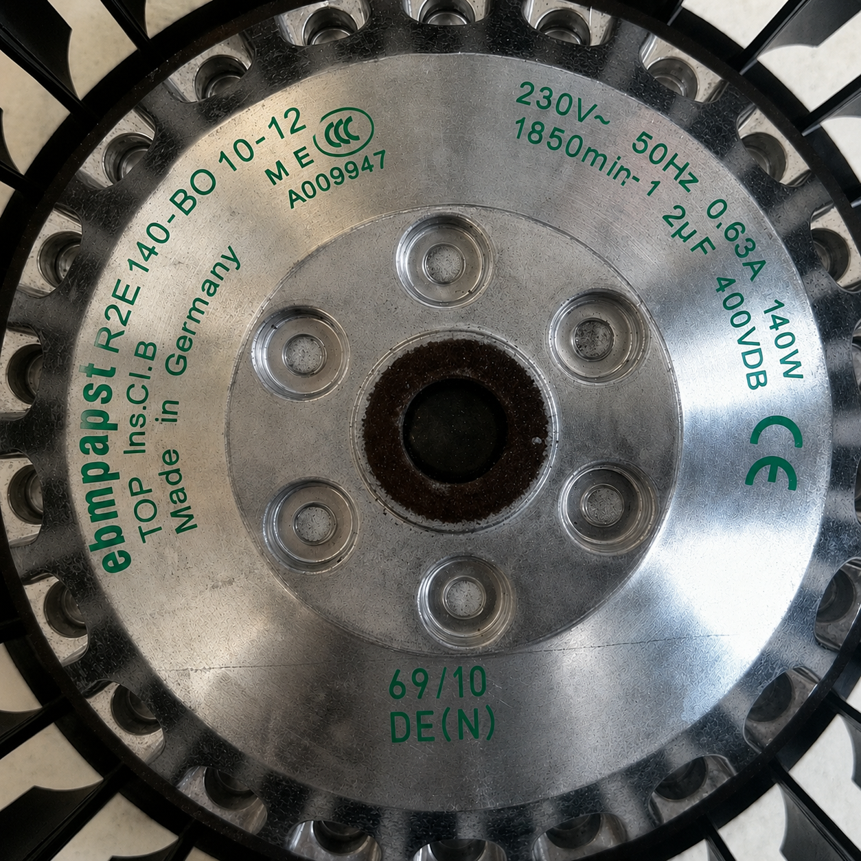 Bergschenhoek WV-17 SP ventilatiebox motor – R2E140 – detailfoto 1