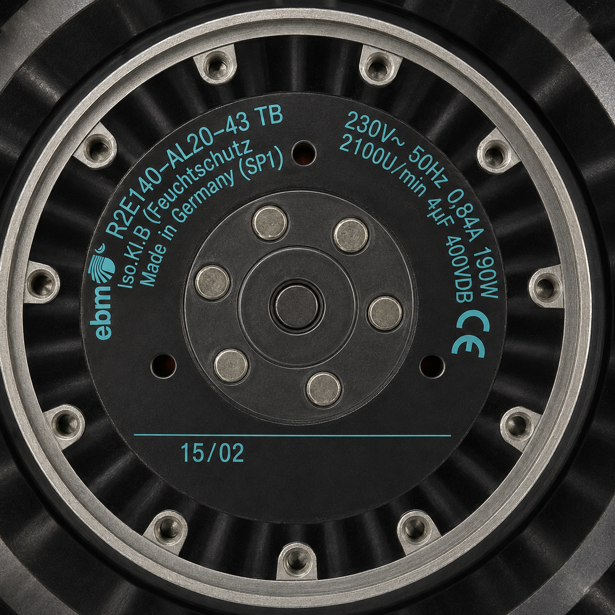 Nibe WTW-motor reviseren – R2E140-AL20-43 – detailfoto 2