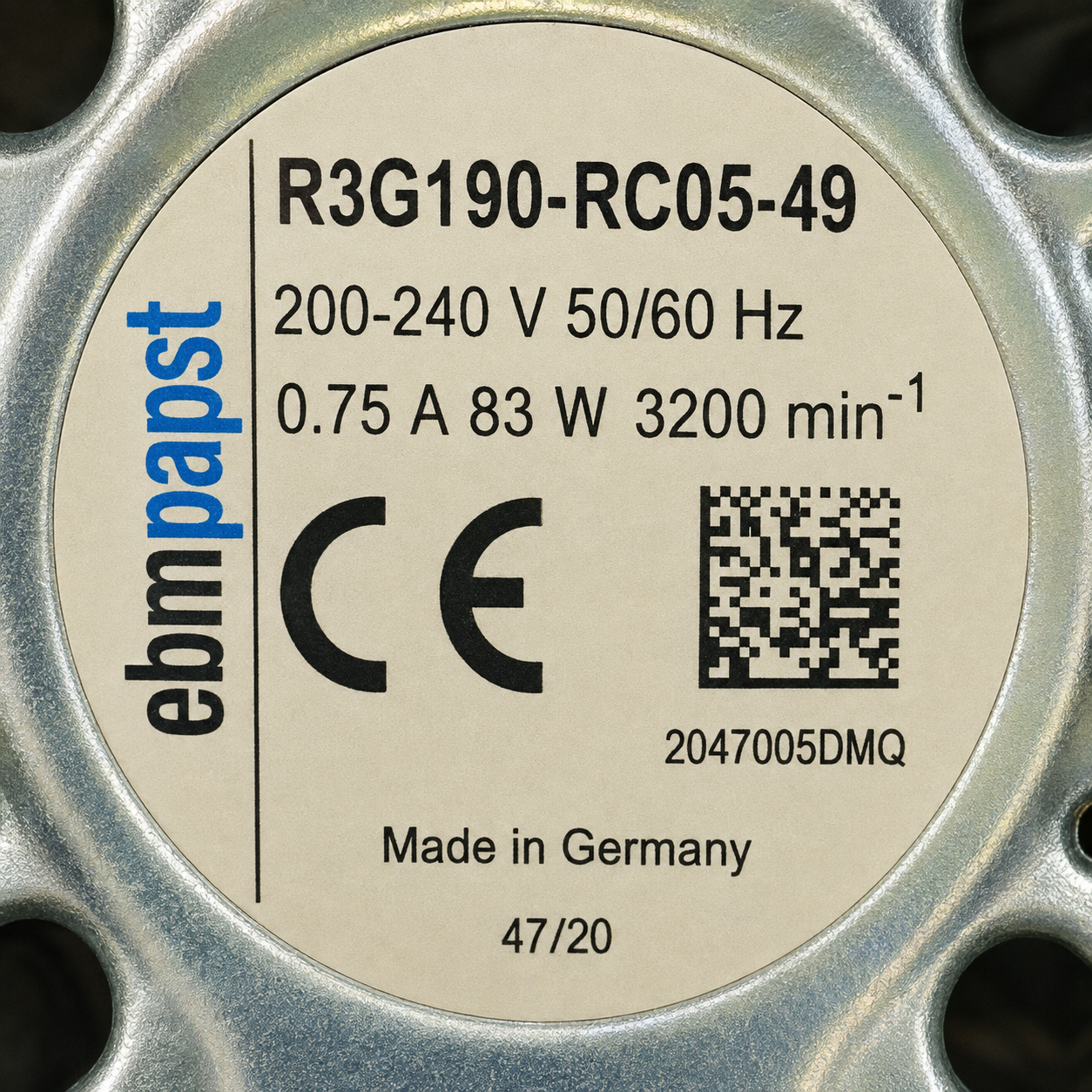 Nilan Compact P motor – R3G190-RC05-49 – detailfoto 2