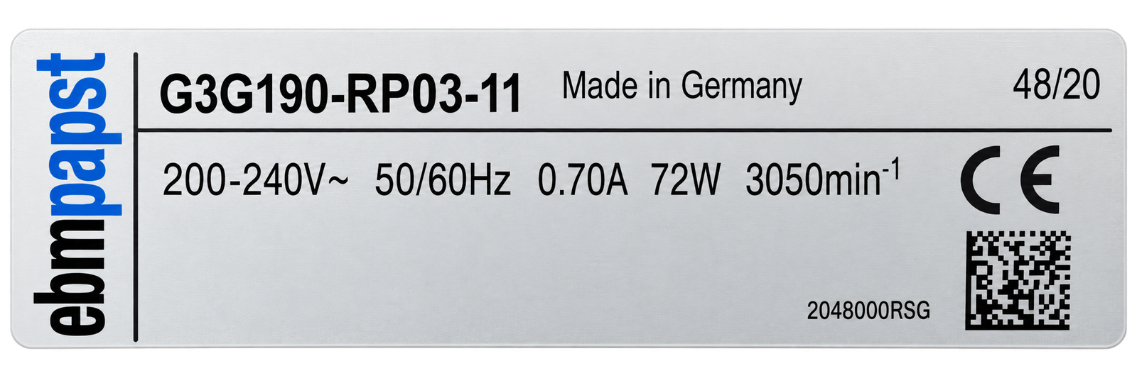 Brink Flair 400 motor – G3G190-RP03-11 – detailfoto 2