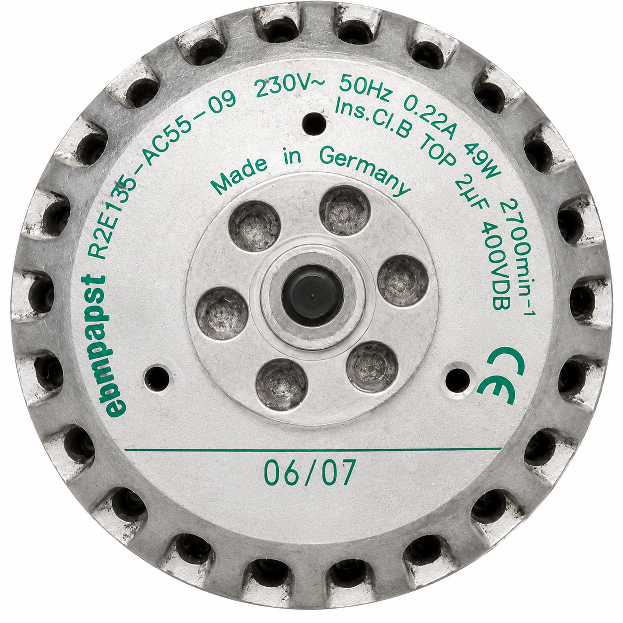 Stork RPM / KPM / VPM dakventilatormotor – R2E185-AC55-09 – detailfoto 1