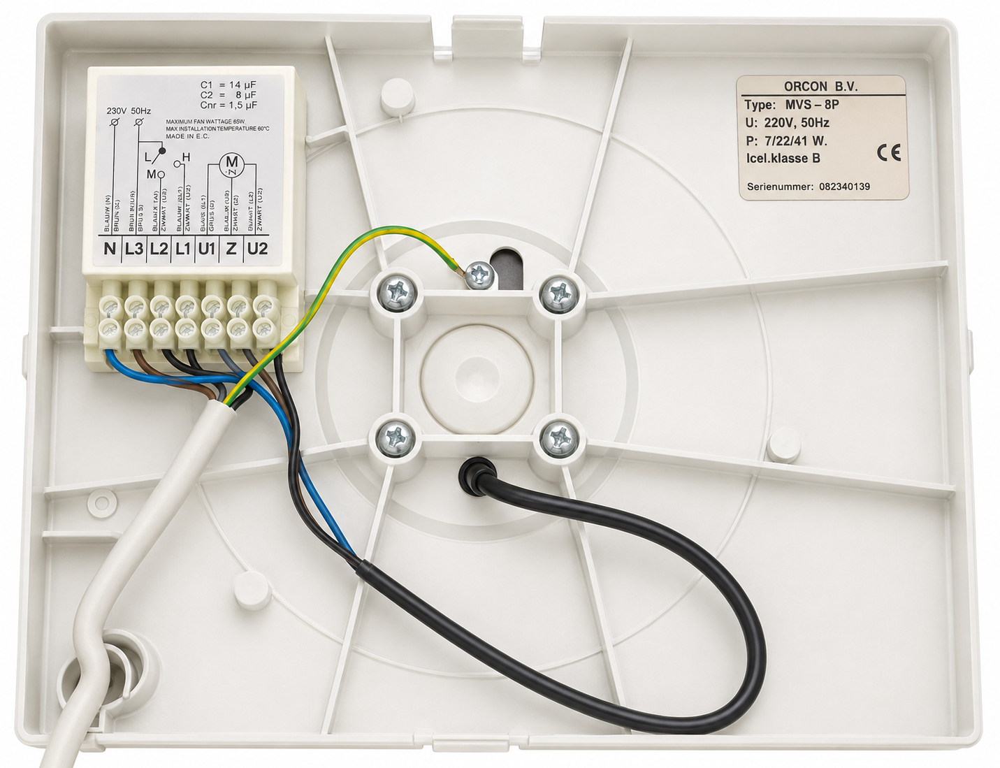 Orcon MVS-8P motor – R4E160 – detailfoto 1