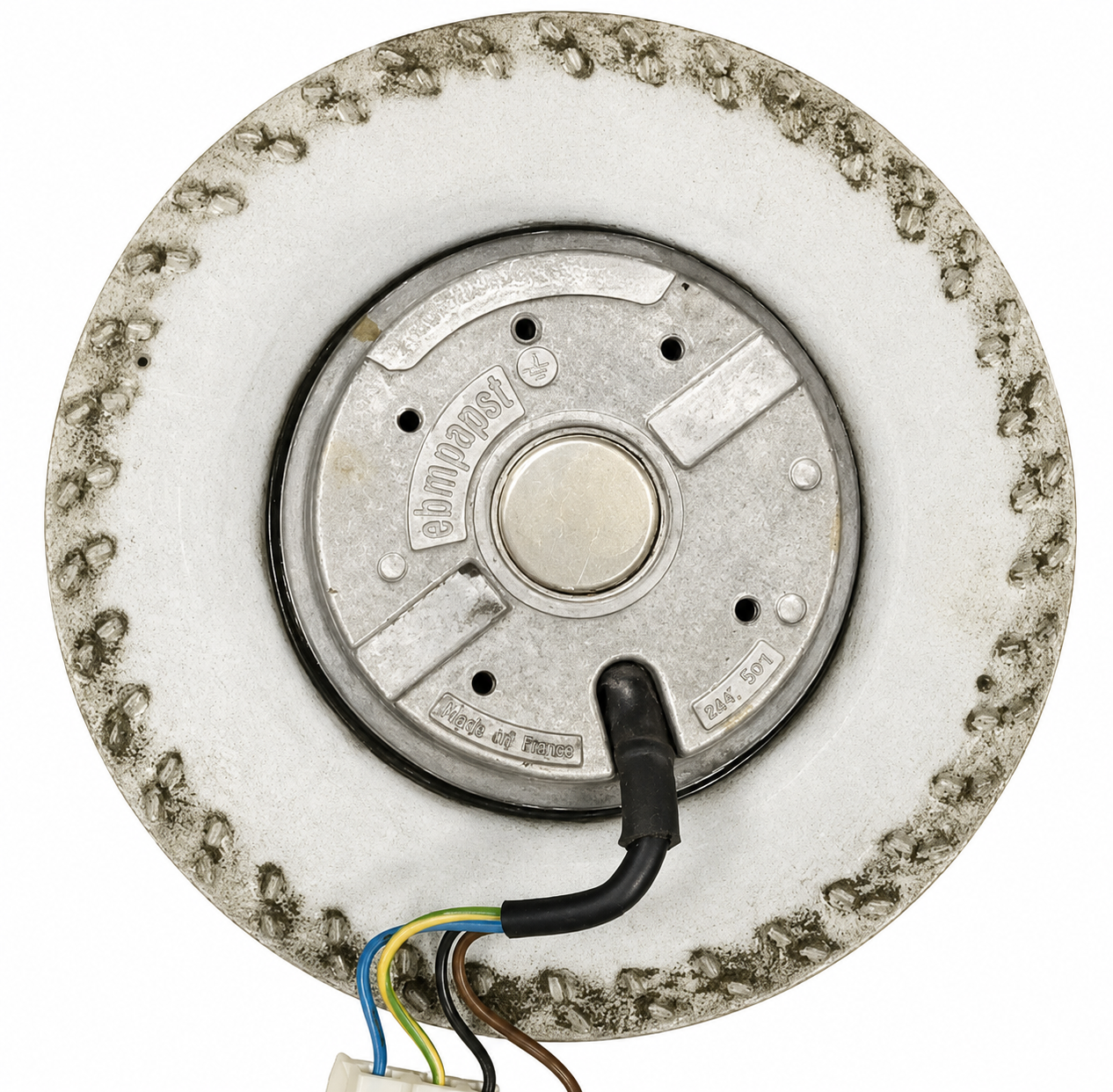 Achterzijde van Renson Xtravent Modus Bahia R4E160-AN08-12 ventilatormotor